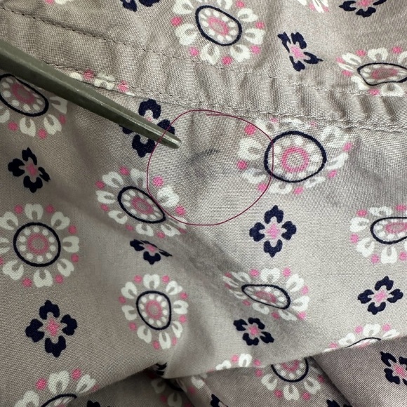 Victoria's Secret Printed Long Sleeve Front Button Pajama Top Sz Medium Cotton - Picture 6 of 6